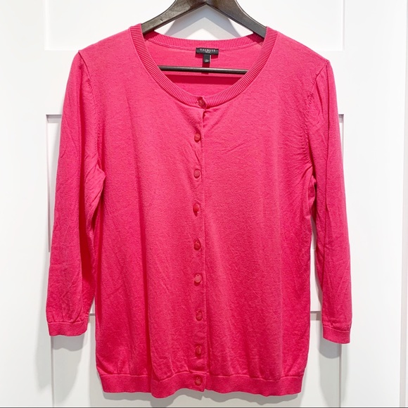 Talbots Sweaters - TALBOTS Petite Pink 3/4 Sleeve Cardigan Sweater